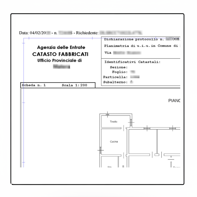 Visura planimetrica catastale
